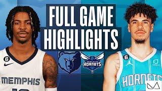 曼菲斯灰熊 vs 夏洛特黃蜂 NBA 例行賽 全場精華｜2022-23 賽季｜2023 1/5