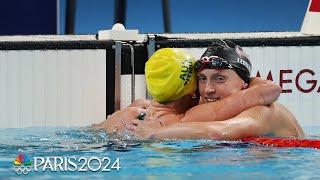 Ariarne Titmus TAKES OFF for 400m freestyle gold as Katie Ledecky holds for bronze | Paris Olympics