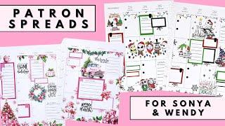 PLAN WITH ME | PATRON SPREADS FOR SONYA & WENDY | HAPPY PLANNER