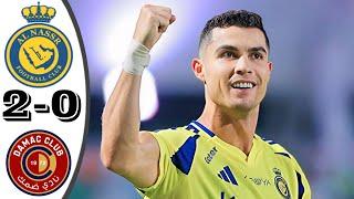 Cristiano Ronaldo 2 Goals - Al Nassr vs Damac 2-0 - All Goals & Highlights 2024