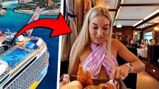 Eating on a Train on a Cruise Ship! - Royal Railway Utopia Station Dining Experience