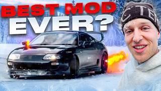 This mod turned my 1000HP SUPRA into a MONSTER! - Insane first testdrive in snow!