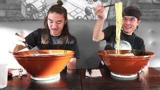 GIANT Ramen Challenge (vs Morgan) (3,000,000 Sub Video!)