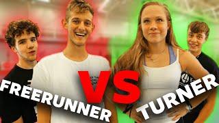 2 TURNERS VS 2 FREERUNNERS | Boazvb