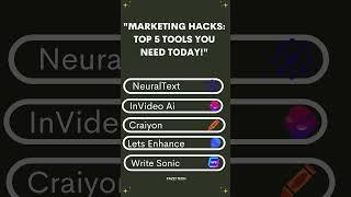 "5 Must-Have Marketer Tools for 2024!" #marketingtools