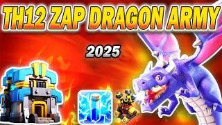 Top 2 TH12 Zap Dragon Attack Strategy 2025 | Best Town Hall 12 Attack Strategy (COC)