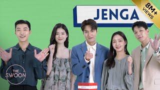 Lee Min-ho, Kim Go-eun, Woo Do-hwan, Jung Eun-chae, and Kim Kyung-nam play Jenga [ENG SUB]