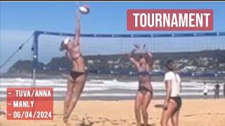 240406 - Tournament - Tuva/Anna - Manly Championships. #beachsport #beachvolleyball  #volleyball