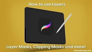 Procreate Tutorial for Beginners - Layer Masks, Clipping Masks, Drawing Assist and More