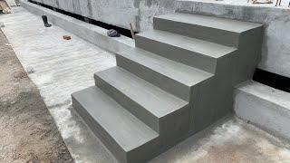 Amazing Construction Techniques to Build Brick Steps - Rendering by Sand & Cements | Brick Staircase