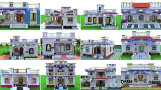 20 Beautiful village single floor home front design ,Indian village single floor home front design