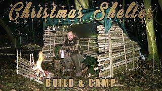 BUSHCRAFT SHELTER: Build & Camp for Christmas