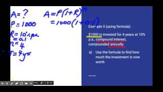 Compound interest WE 5 , by formula