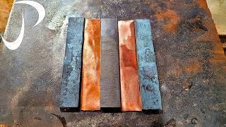 Making A Knife From Copper and Damascus