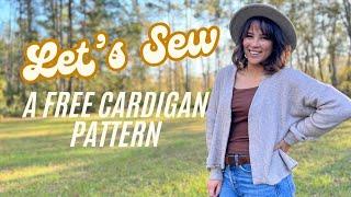 Sewing The FREE Lisa Cardigan By Seamwork! Easy Sew!