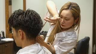 (ASMR) Japans beste Friseurin zaubert mit ihrer Schere Magie: Haarschnitt, Rasur und Kopfwäsche