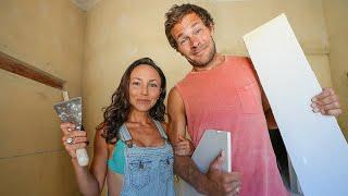 DROP CEILING INSTALL renovating an old stone house in Portugal