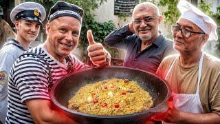 That's the SECRET!! UZBEK PILAV IN KAZAN! Cooking by two CHEFs, an Uzbek and a Jew