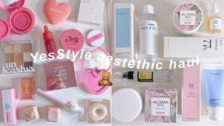 Relaxing Korean skincare and makeup haul 🫧 YesStyle unboxing clean girl aesthetic