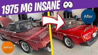 INSANE BEFORE AND AFTER | 1975 MG MGB | Wicked Classic Cars