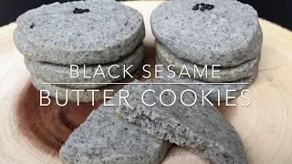 Black Sesame Butter Cookies