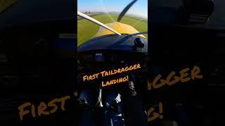 My first taildragger landing. Full vid: https://youtu.be/5q1qvV7IzSs #taildragger