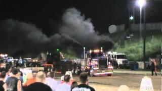 Nate August Pulling his Kenworth in the pulloff at Westmoreland