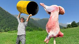 Azerbaijani Village Secrets: Baking Lamb Under a Barrel