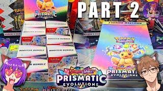 Pokémon TCG Prismatic Evolutions BOOSTER BUNDLE SEALED CASE UNBOXING PART 2! Pokemon Card Game