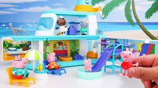  NEW Peppa Pig Cruise Ship Toy Unboxing!  3-Level Playset Adventure on ToyTubeTV!