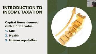 Income Taxation: Chapter 3 - Introduction to Income Taxation p1