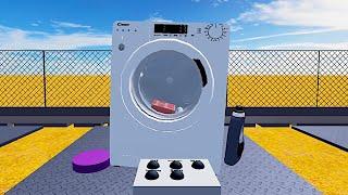 CANDY Washing Machine DANGEROUS DESTRUCTION CompilationUnbalanced Jumping with bricks: Steam