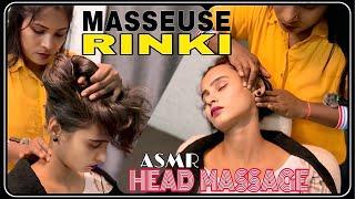 ASMR GREAT HEAD MASSAGE FOR DEEP SLEEP TO MANI BY INDIAN MASSEUES RINKI | No Talking