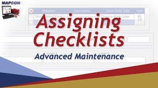 Assigning Checklists  -MAPCON CMMS
