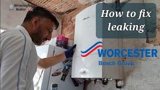 Worcester-Bosch Greenstar leaking Birmingham boiler repair specialist  fixed the leak dhw adapter