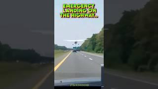 Crazy Emergency Landing on the highway + Police response #shorts #aviation