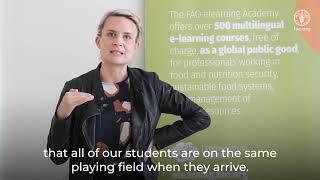 FAO elearning Academy: Integration of Four Better Courses in University Programs – Sarah Giroux