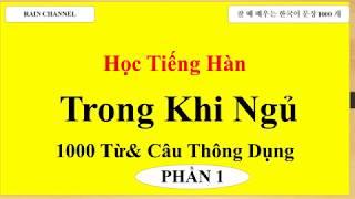 P1 -Học Tiếng Hàn khi ngủ - 1000 từ vựng tiếng Hàn và Câu  online- tiếng Hàn sơ cấp- Cơ bản-nhập môn