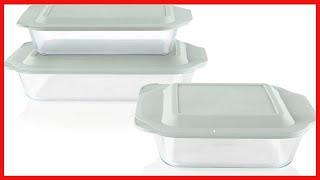 Pyrex Deep 6-Piece Glass Baking Dish Set with Lids, Glass Bakeware Set, 13x9-Inch, 7x11-Inch