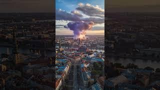 라트비아 리가에서 자기 폭풍 후 쓰나미 발생 / Tsunami Strikes Riga After Magnetic Storm #자연재해 #쓰나미 #리가