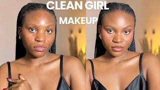 CLEAN GIRL MAKEUP FOR DARK SKIN #cleangirlmakeup #darkskinmakeuptutorial