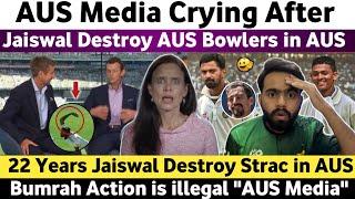 Aus Media Crying After Jaiswal Destroy Aus Bowling | Ind Vs Aus 1st Test 2024 Day 2 | Jaiswal Vs Aus