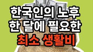 한국인의 노후 한 달에 필요한 최소 생활비/주거비/식비/의료비/교통비/기타 생활비