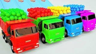 Transport par camion et la voiture ballons de foot