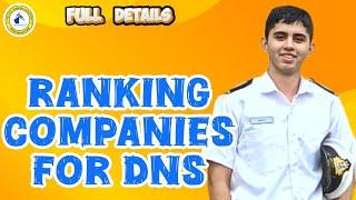 Ranking Companies For DNS 2025 #imucetpreparation #maritimeinstitute #merchantnavy #merchantmarine