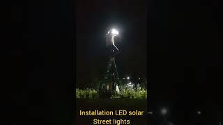 Installation LED Solar Street Lighting -UFO