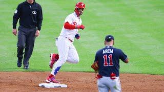 Bryce Harper Stares Down Orlando Arcia on Both of His Home Runs | 2023 MLB Postseason