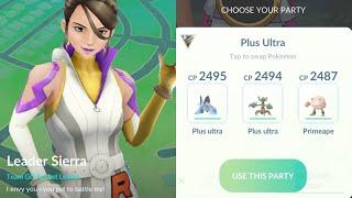 Defeating Sierra with ultra league Pokémon December 2021