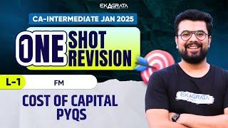 CA Inter Jan 2025 FM: Cost of Capital PYQs | ONE SHOT REVISION | By Jatin Dembla Sir