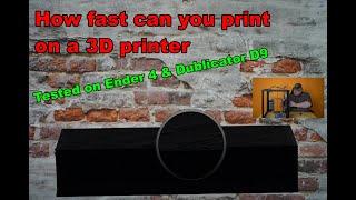 How fast kan you print with a 3d printer